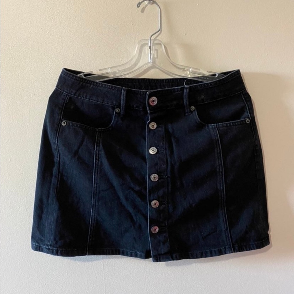 American Eagle Classic Black Denim Skirt